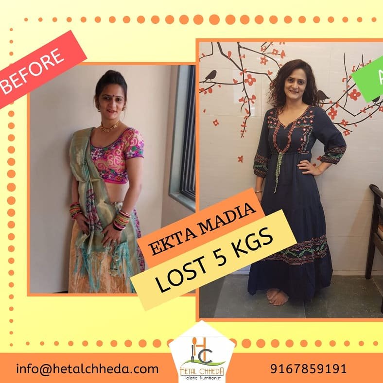 Ekta Madia lost 5 kgs